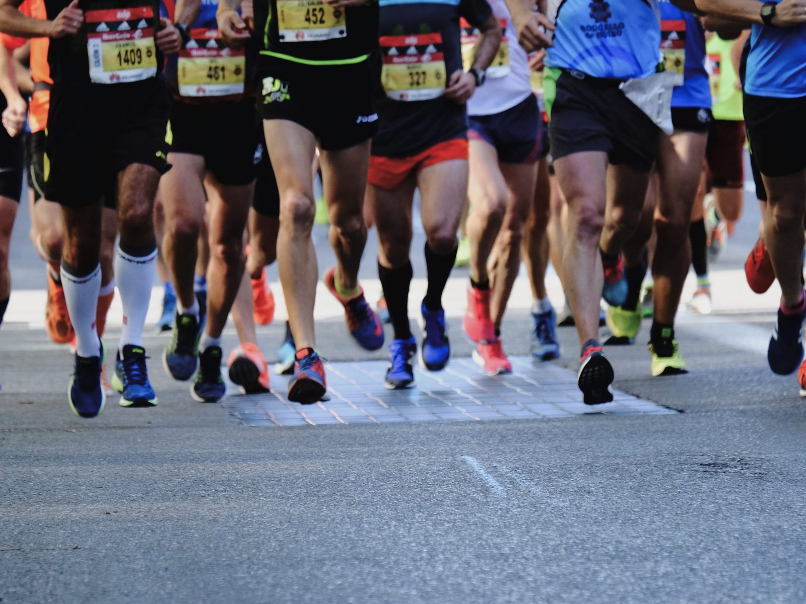 Marathon Runners on Street