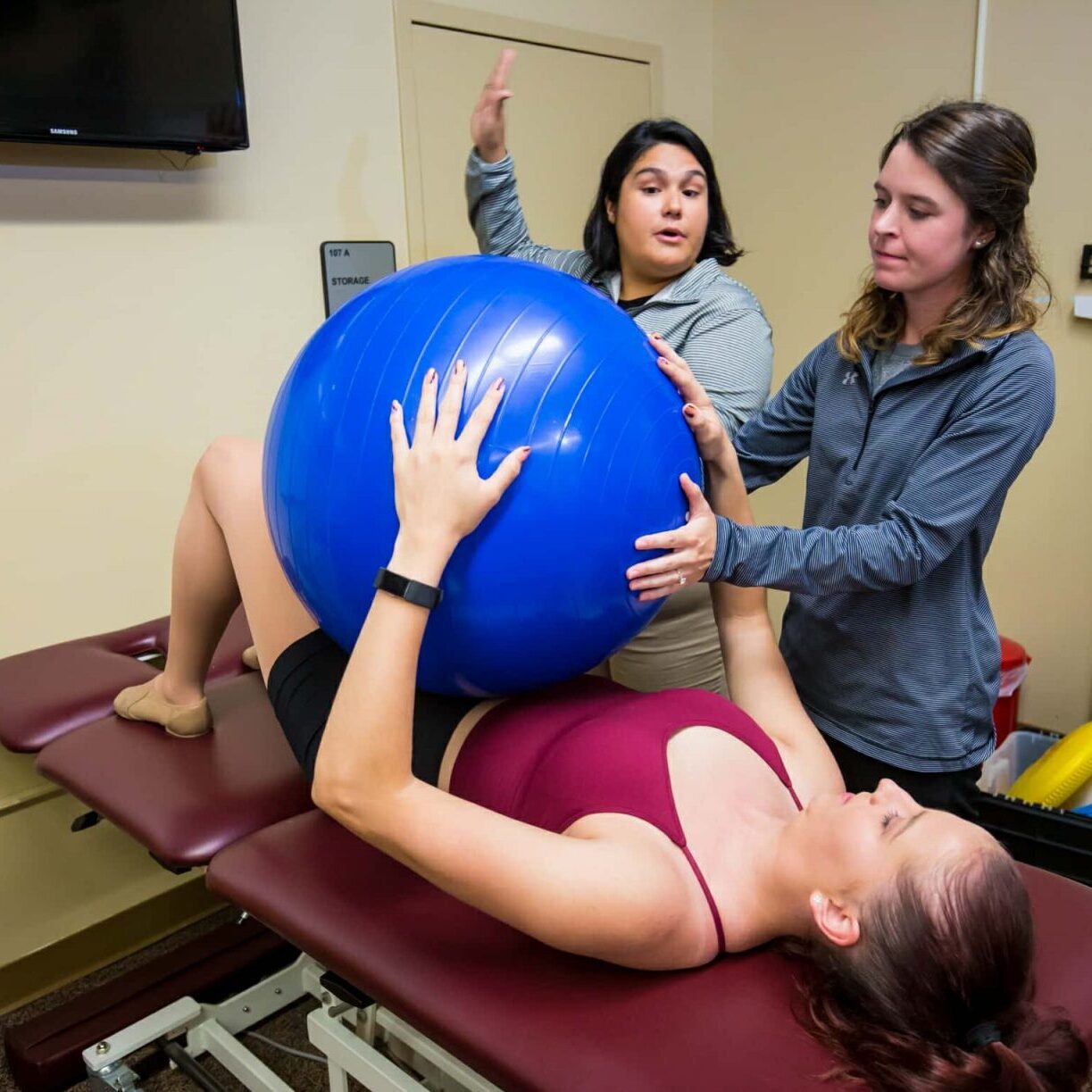 Athletic Training With Exercise Ball