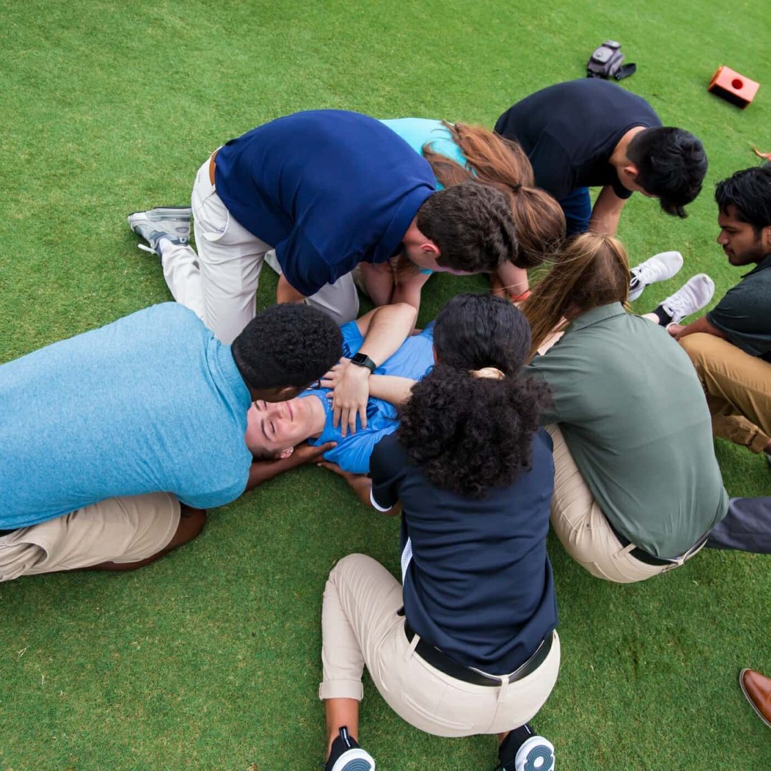 AT Students Practice With Athlete On Field